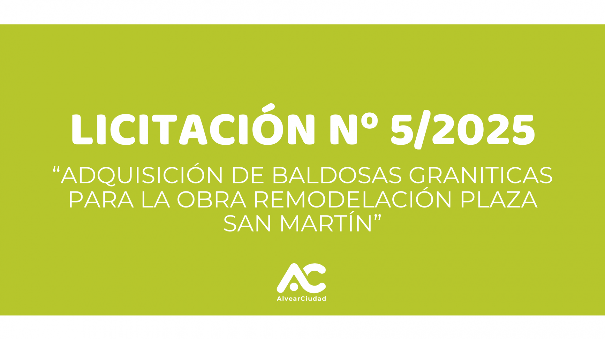 Licitación pública n°05/2025