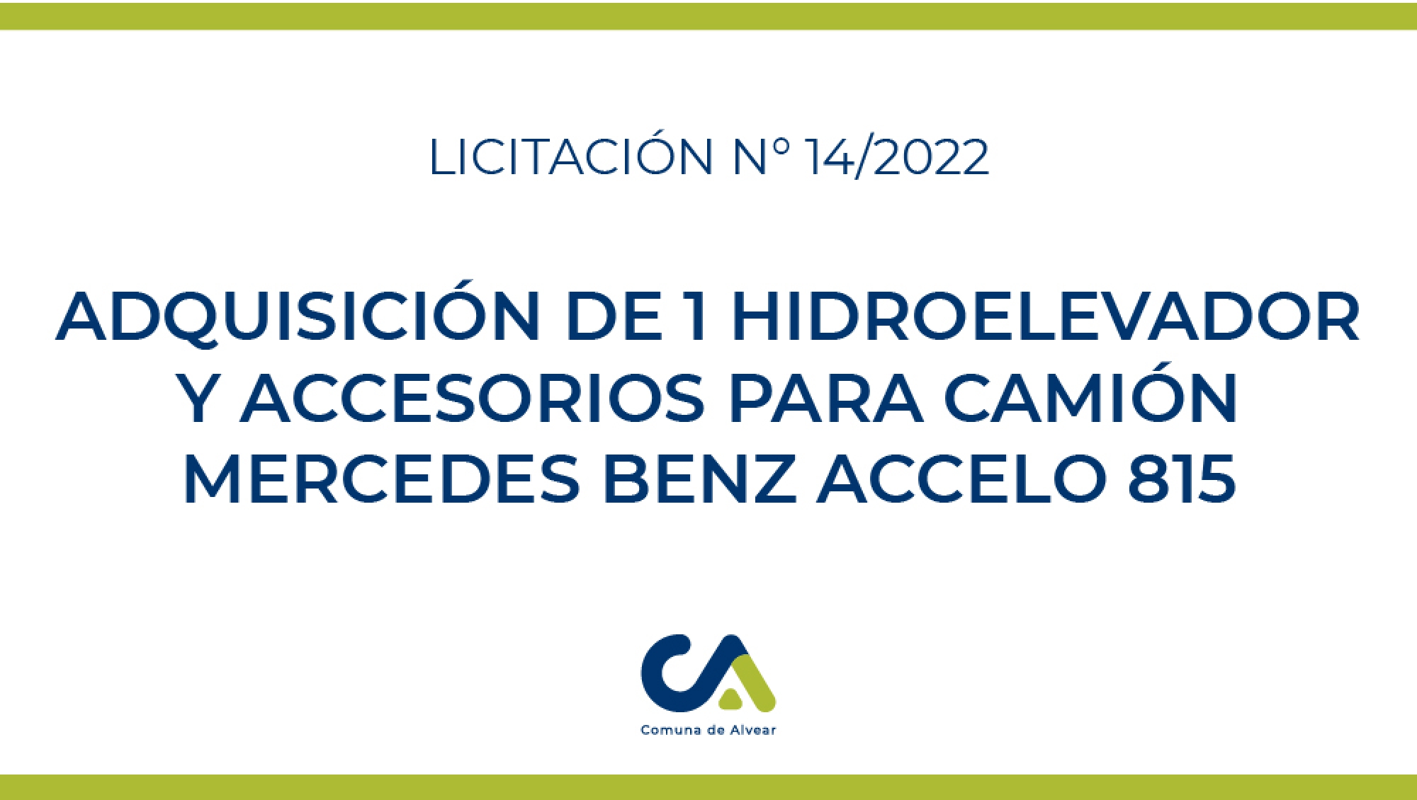 LICITACIÓN PÚBLICA Nº 14/22